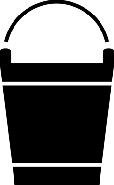 Cleaning Pail For Water Sticker Svg Vector, Free Vectors File